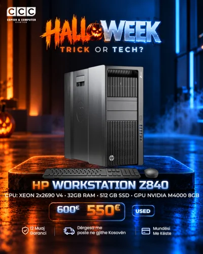 Workstation HP Z840 me Xeon dhe Quadro M4000