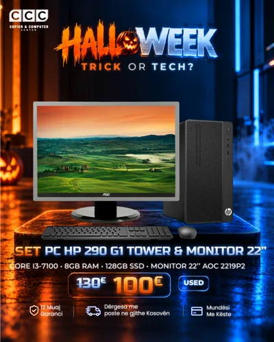 PC HP 290 G1 me monitor AOC 22 inç