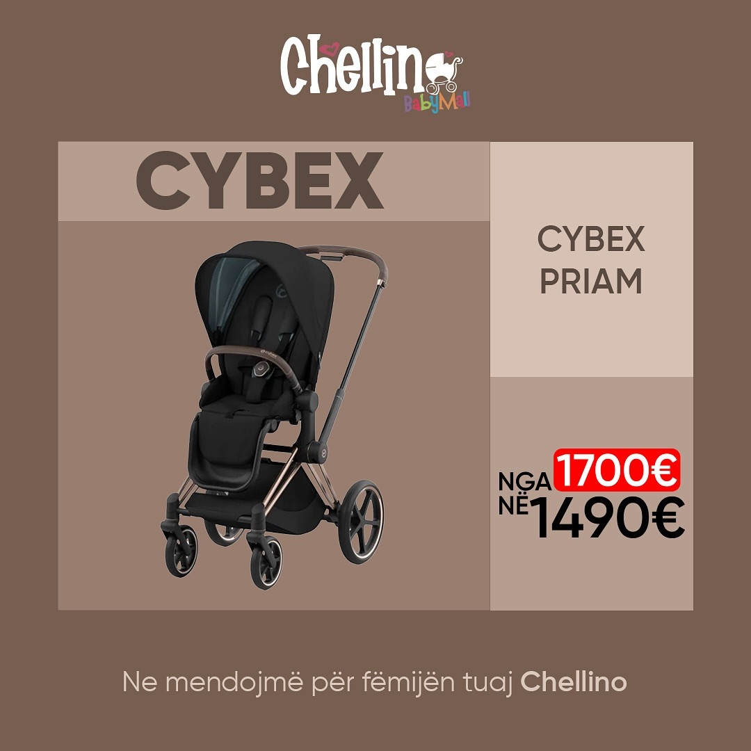 Karrocë fëmijësh Cybex Priam me shasi ari rozë – Chellino Kosova