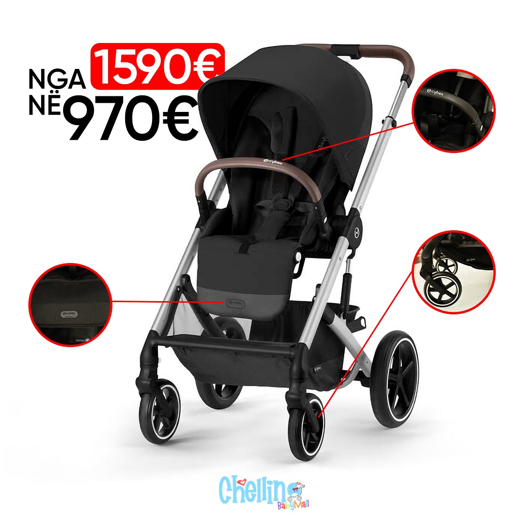 Karrocë fëmijësh Cybex Balios e zezë – Chellino Kosova