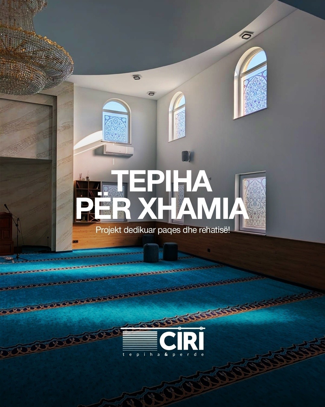 Tepih blu për xhami me vija safash – CIRI