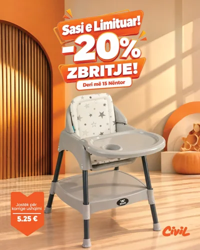 Karrige ushqimi për bebe gri