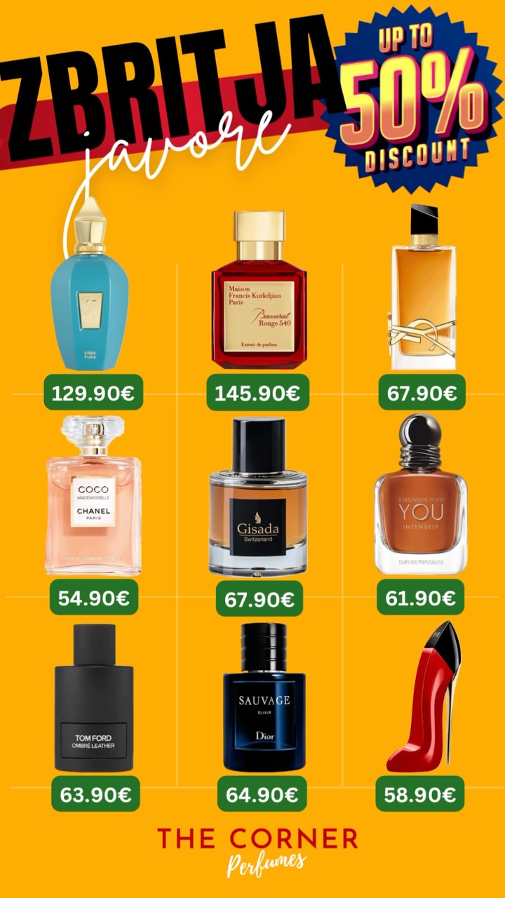 Parfume origjinale me zbritje deri në 50% – THE PERFUME SHOP / CORNER
