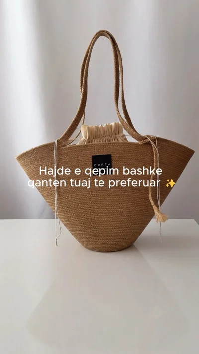Çantë jute e punuar me dorë