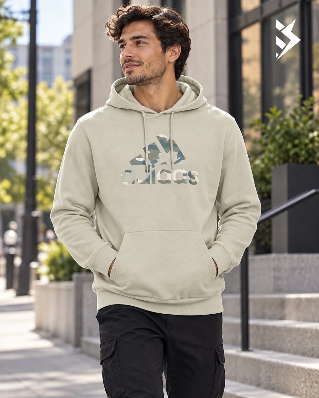 Duks adidas i verdhë me kapuç për meshkuj – Dardaniasport Outlet (3)