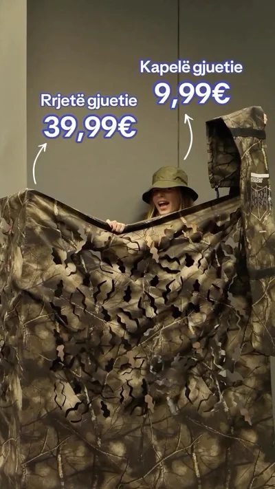 Pajisje gjuetie: rrjetë, kapelë dhe veshje