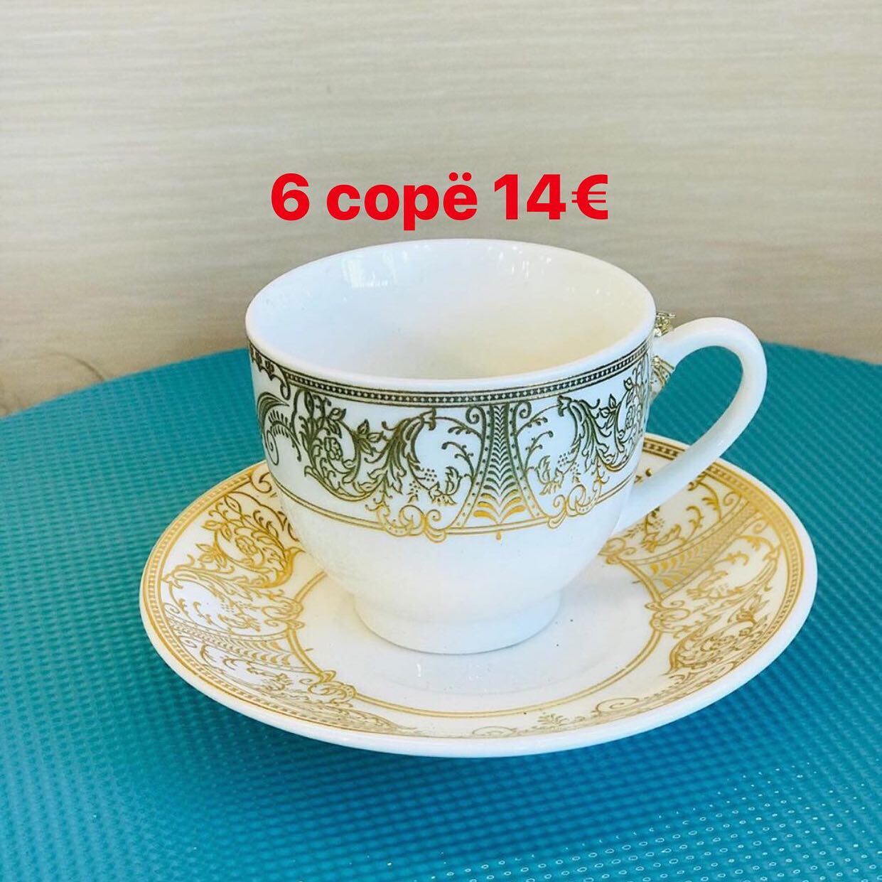Set 6 filxhanë me pjata me zbukurime ari – Dekore për Shtëpi 🛋🛍