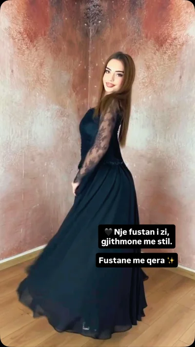 Fustan i zi mbrëmjeje me qira