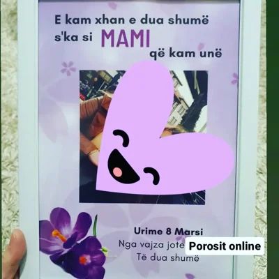 Kornizë e personalizuar me foto për mamin