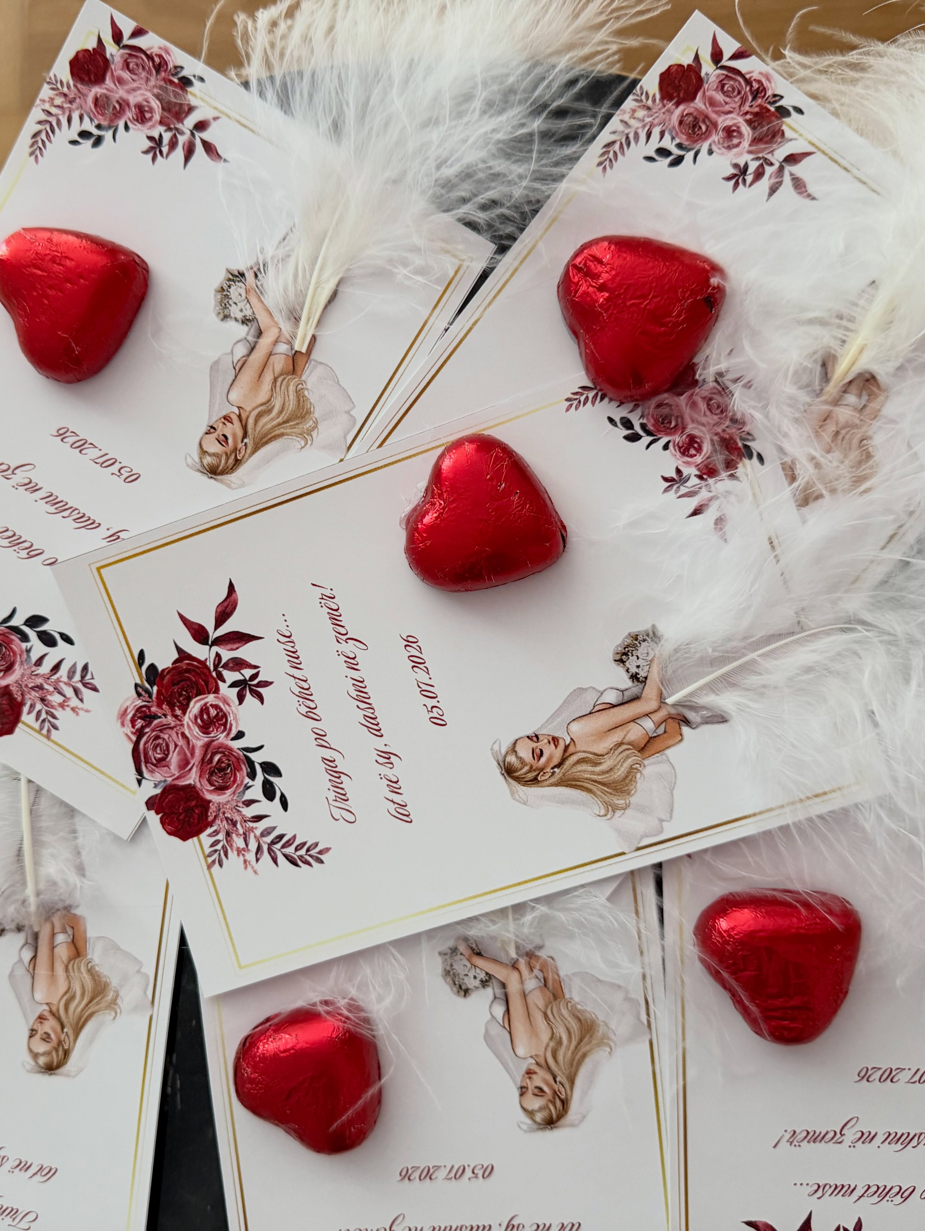 Ftesa dasme me fjongo ari – Dhurata të personalizuara, dekore për evente të ndryshme🎀 (3)