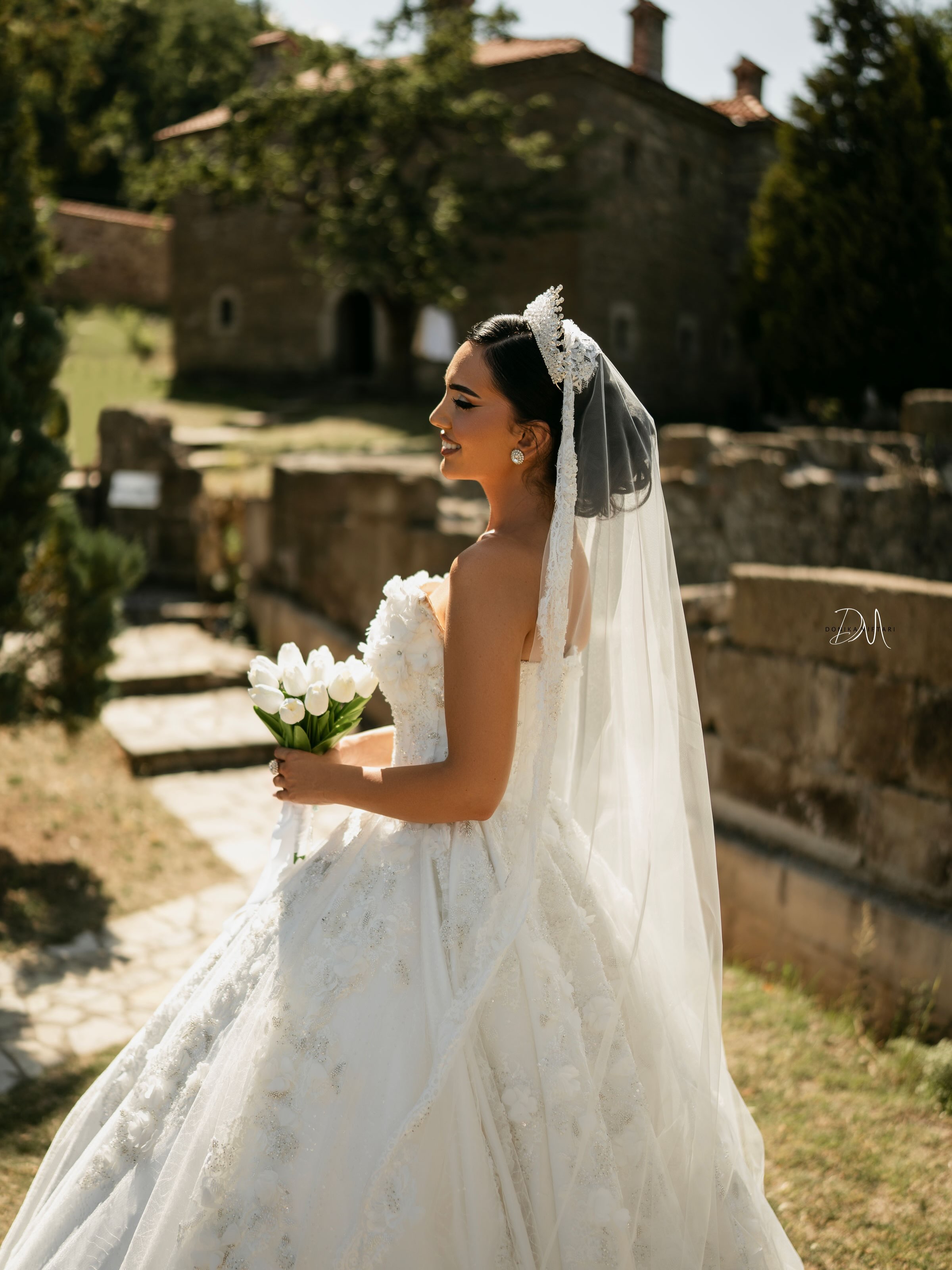 Fustan nusërie me dantellë dhe vello – Ditafashion__official (2)
