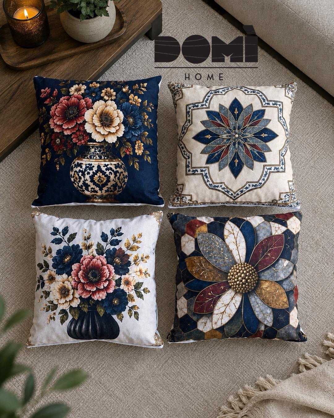 Këllëfë dekorativë për jastëk me print 3D – DOMI HOME