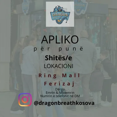 Shpallje pune për shitës në Ferizaj