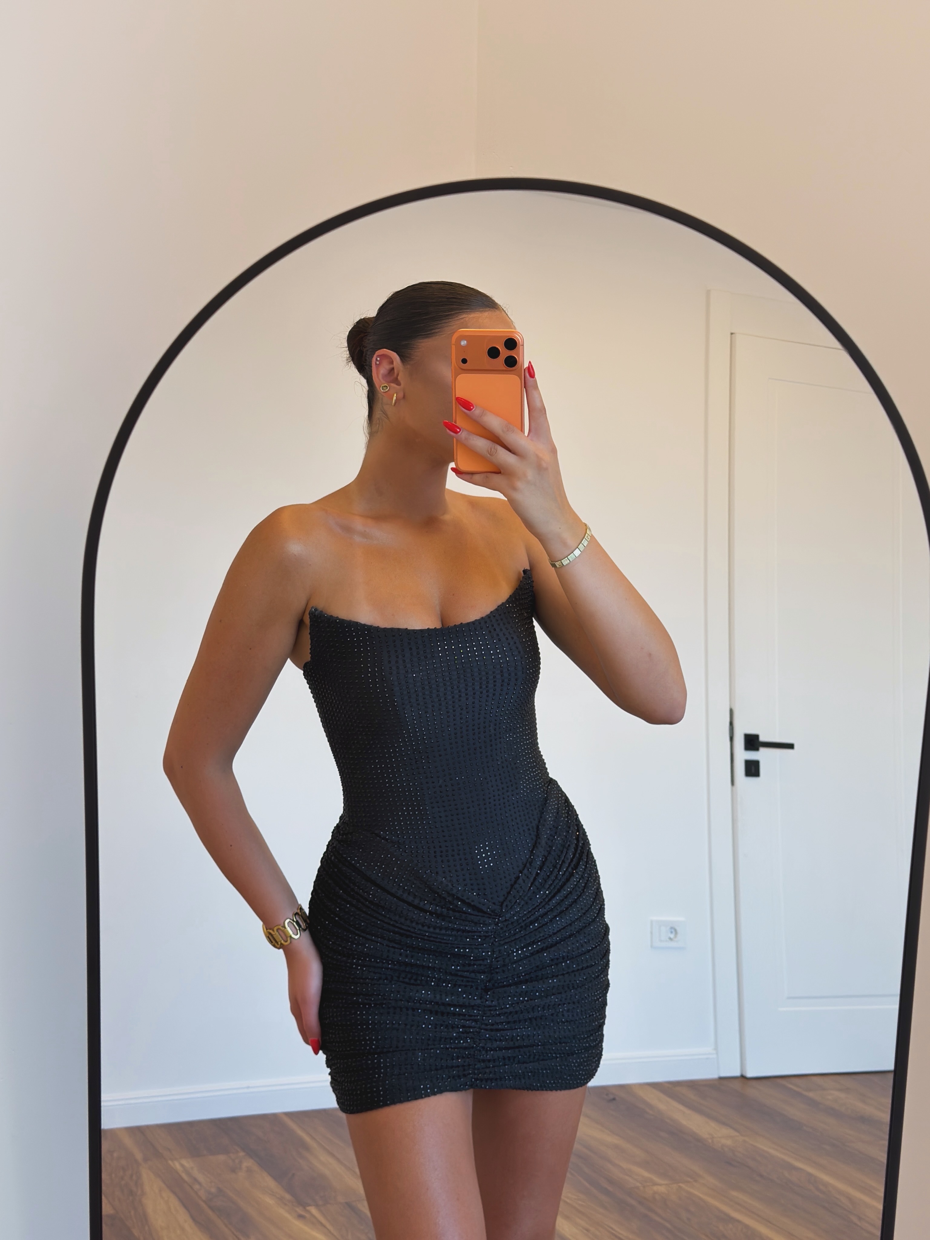 Fustan i shkurtër i zi korset pa rripa, 36-38 – NILA DRESSES (3)