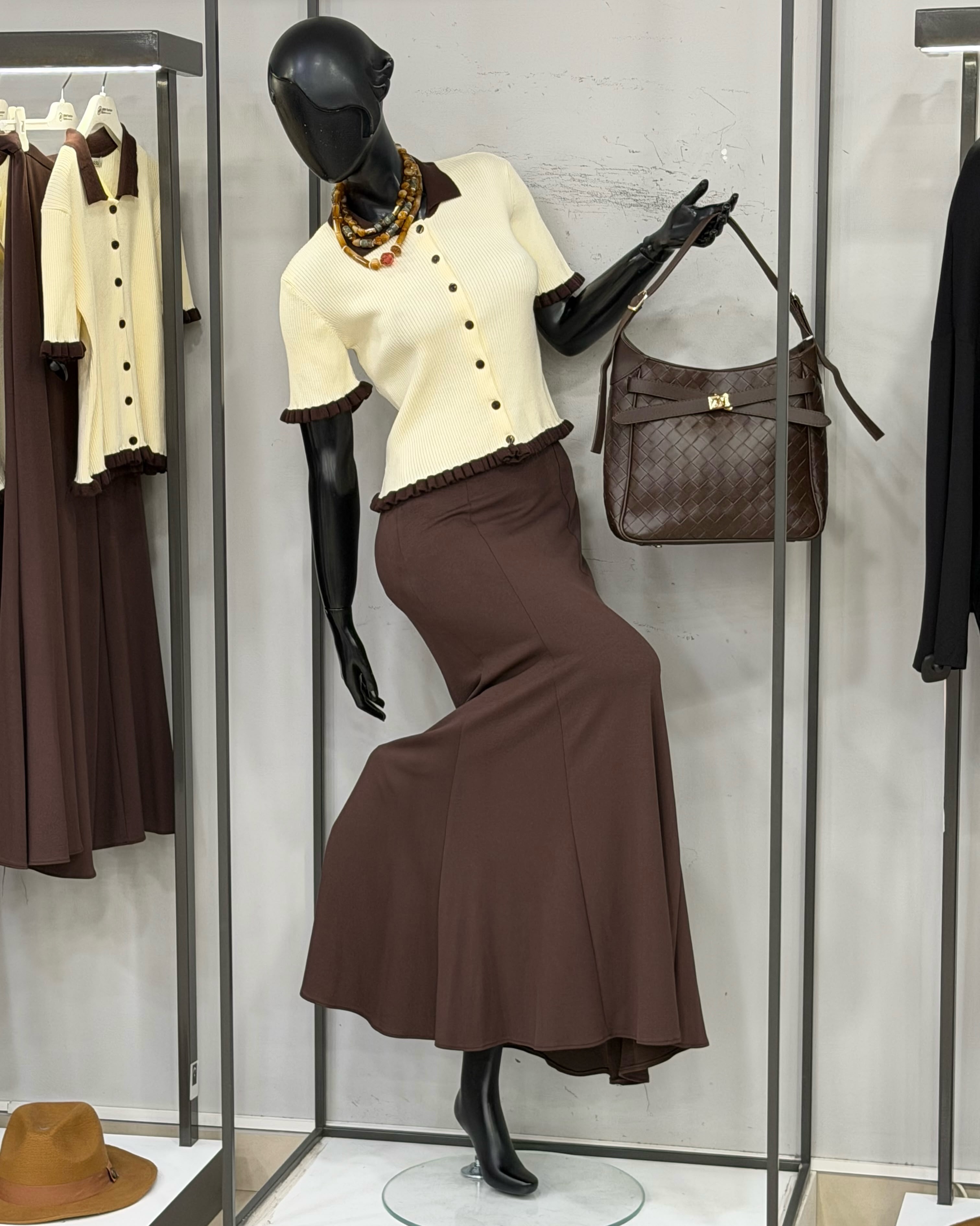 Pulovër i kuq me fund leopardi – Drini Fashion (4)