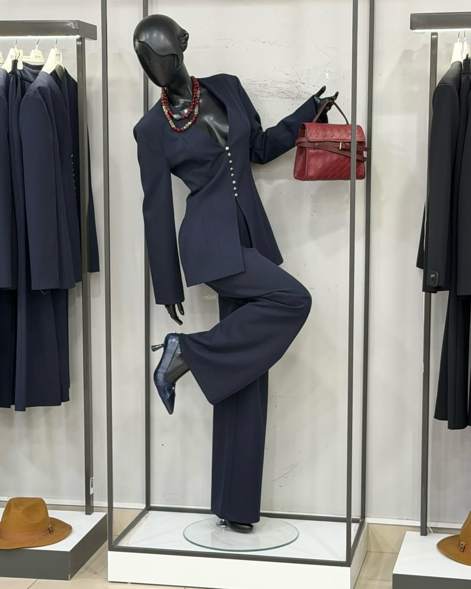 Kostum femrash blu i errët – Drini Fashion (3)