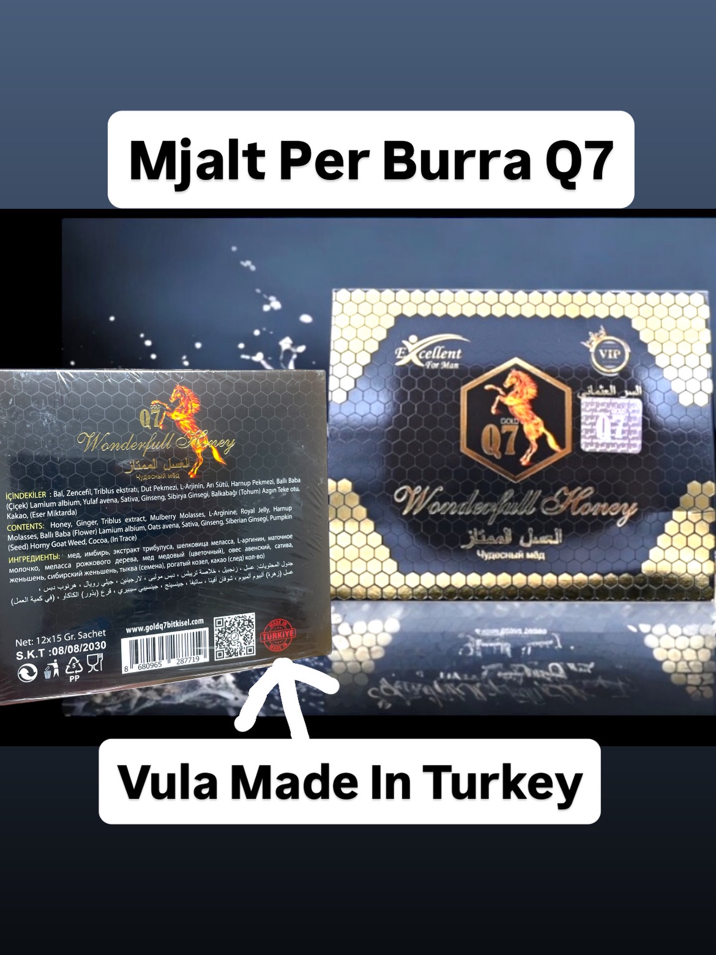 Mjaltë Wonderful Honey Q7 për burra – Produkte BIO Online
