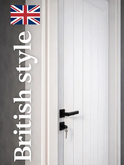 Derë e brendshme e bardhë British Style