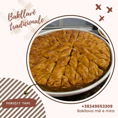 Bakllava tradicionale shqiptare e bërë në shtëpi