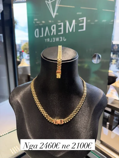 Set ari 14 karat Rolex me zinxhir të hollë