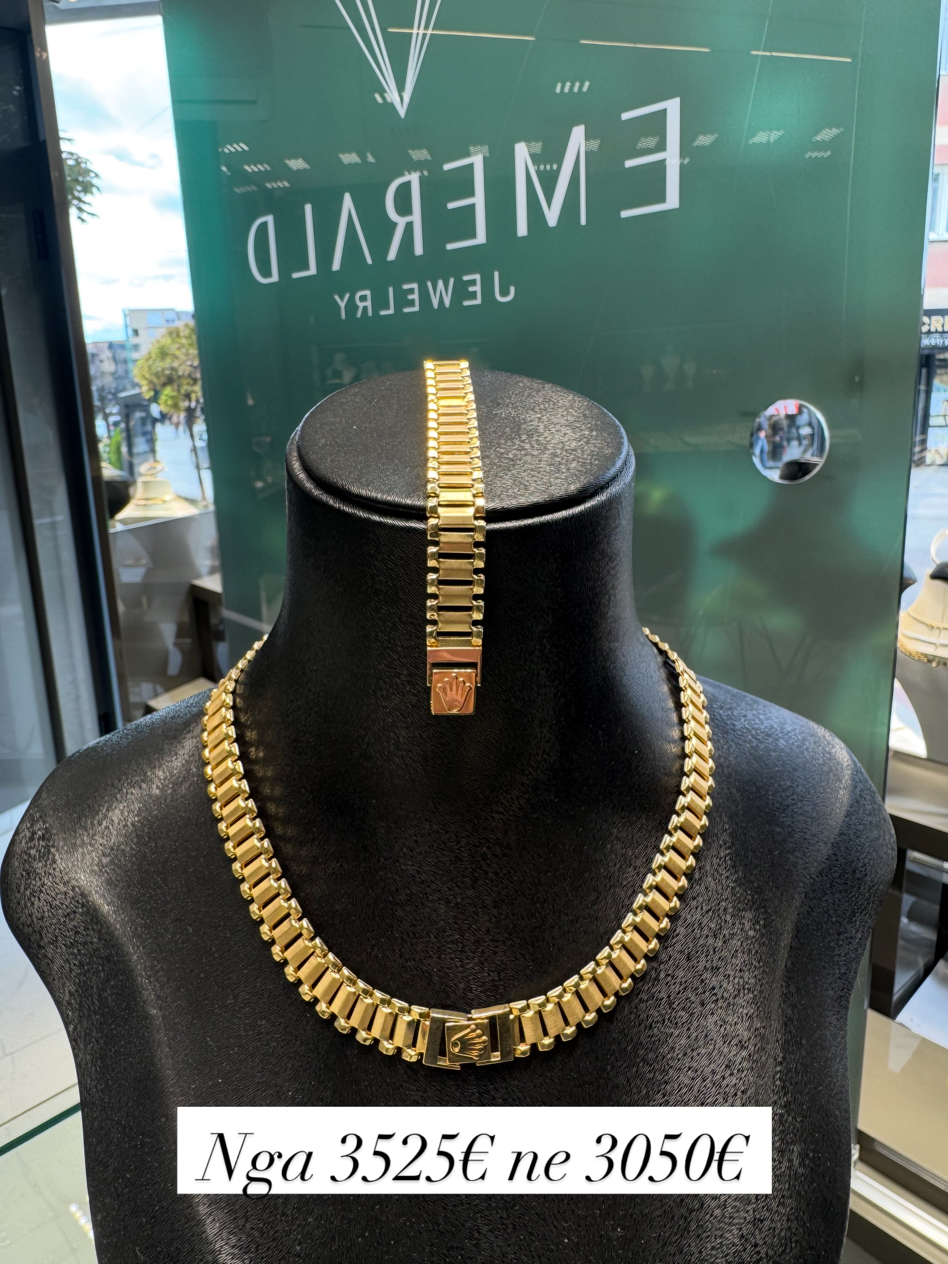 Set ari 14 karat Rolex gjerdan dhe byzylyk – Argjentaria Emerald✨