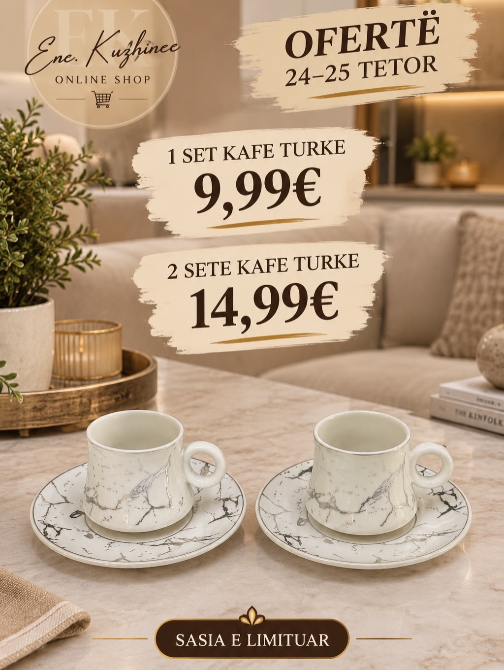 Set filxhanësh me motiv mermeri për kafe turke – ene.kuzhinee