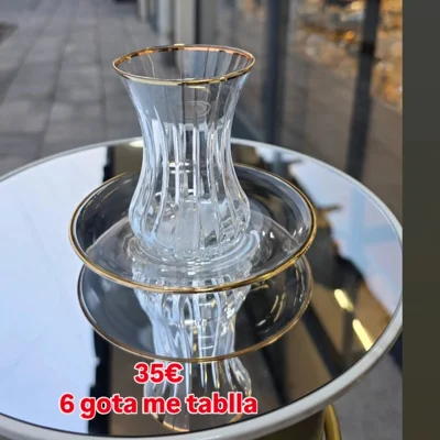 Set 6 gota çaji me tabaka