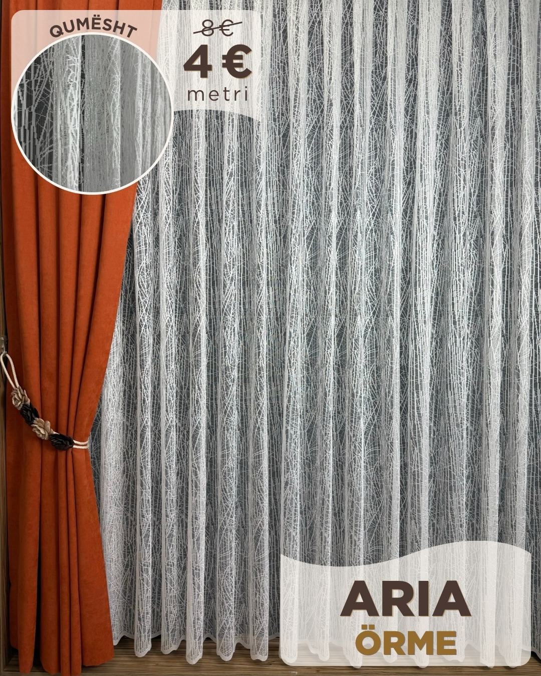 Perde Bamboo Classic e bardhë – ERA HOME - PERDE (2)