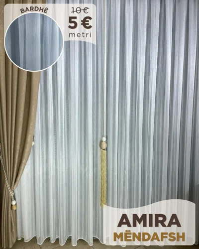Perde mëndafshi Amira e bardhë