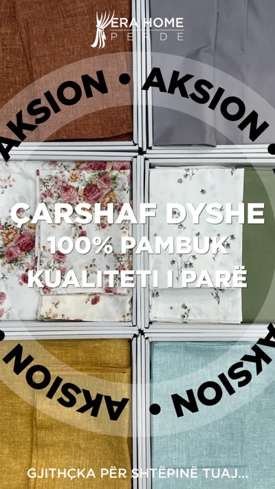 Çarshafë dyshe 100% pambuk