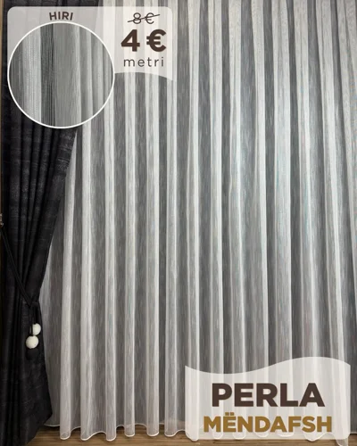 Perde mëndafshi Perla e bardhë