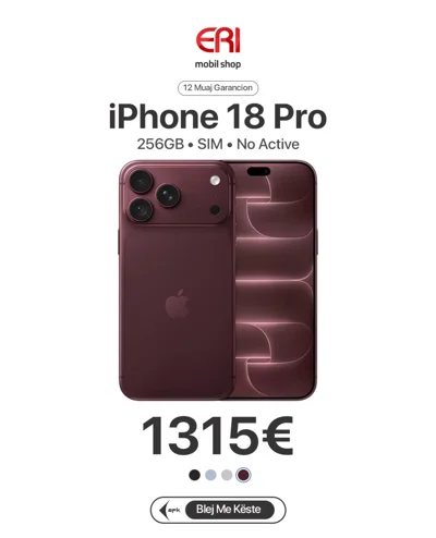 iPhone 18 Pro 256GB ngjyrë vishnje me SIM