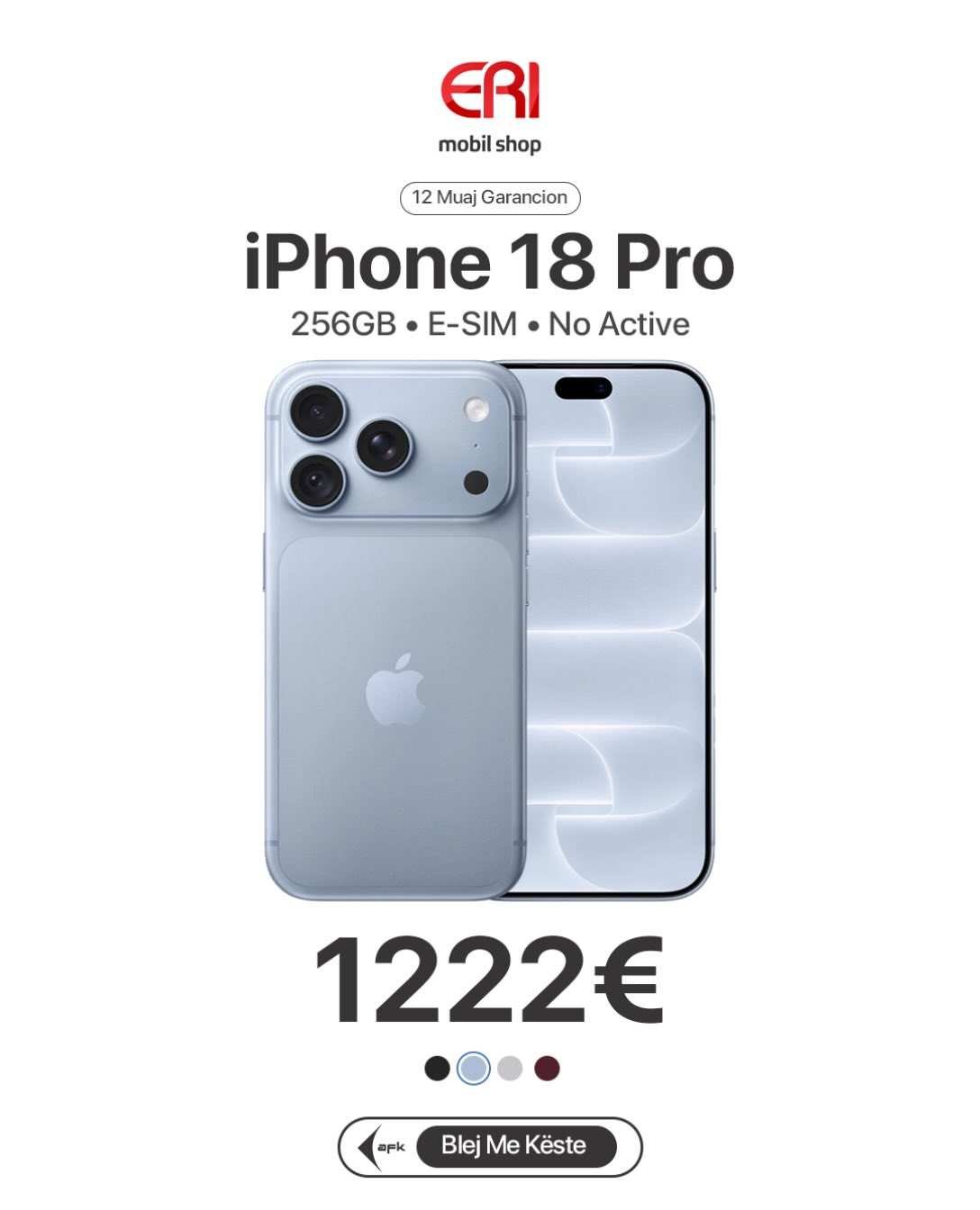 iPhone 18 Pro 256GB eSIM – erimobilshop
