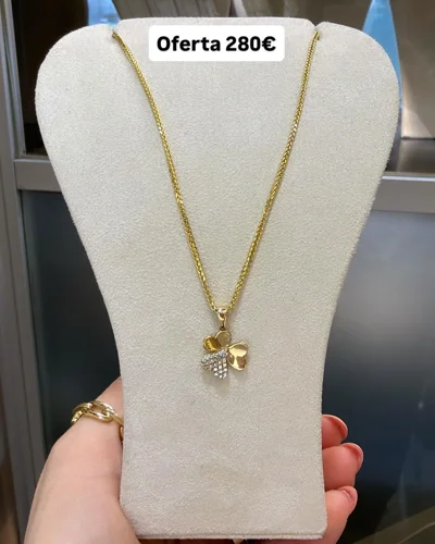 Zinxhir ari 14 karat me varëse fjongo