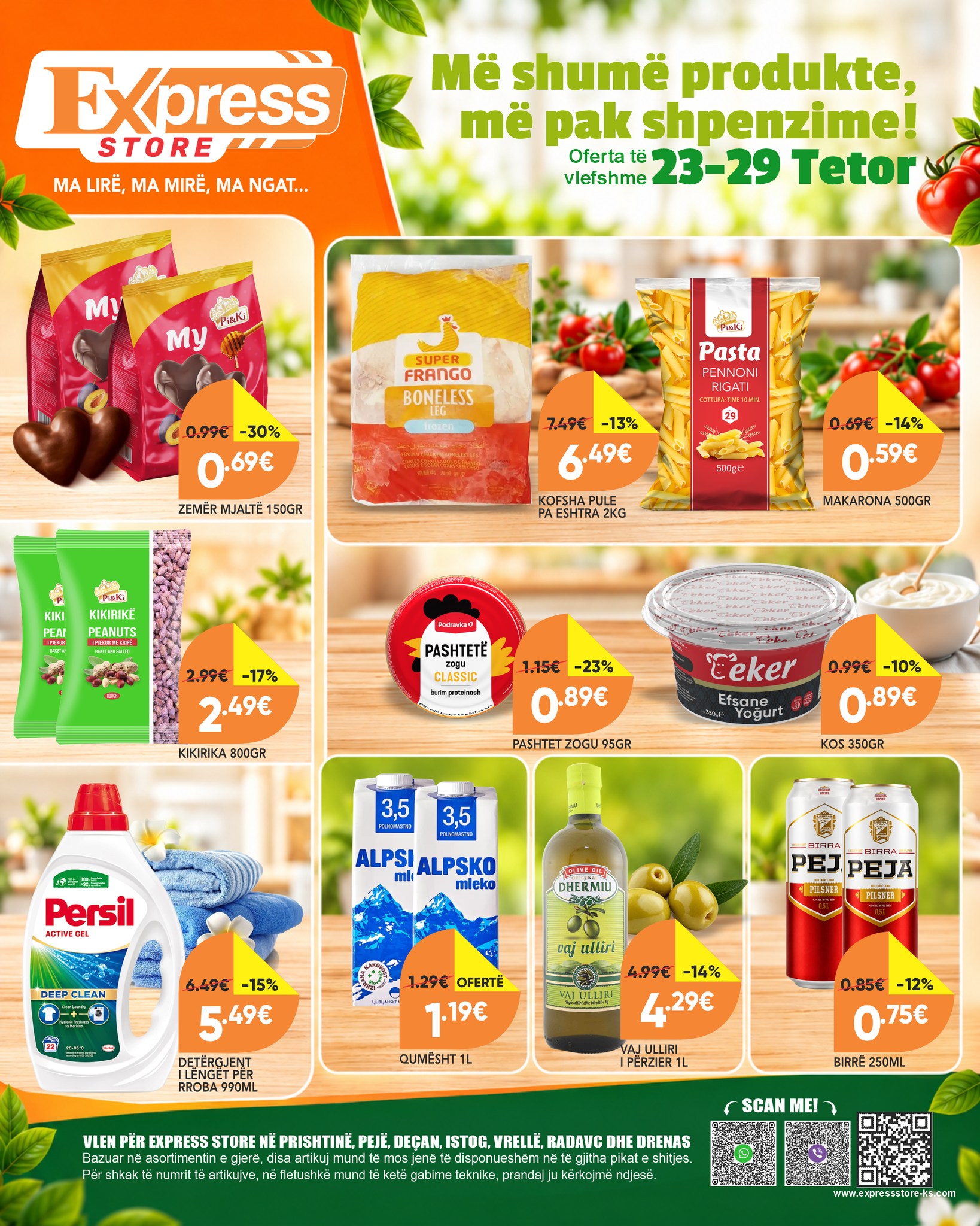 Fletushkë me oferta ushqimore javore – Express Store