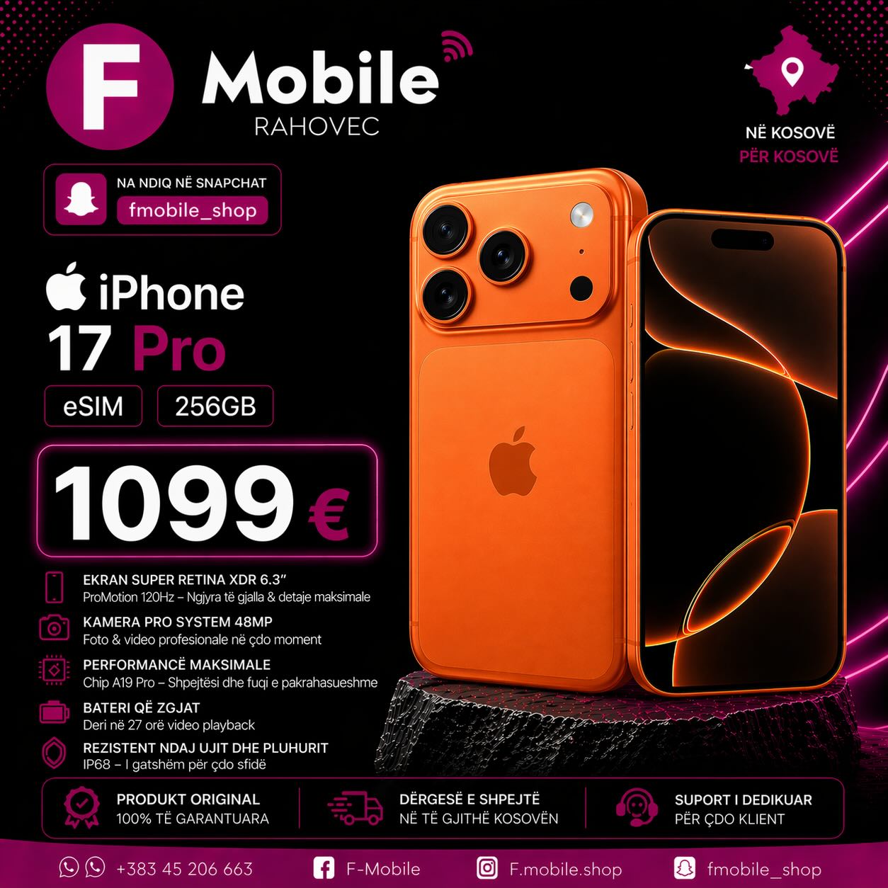 iPhone 17 Pro eSIM 256GB – F-Mobile