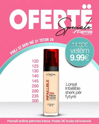 Fondatinë L'Oréal Infaillible 32H Fresh Wear
