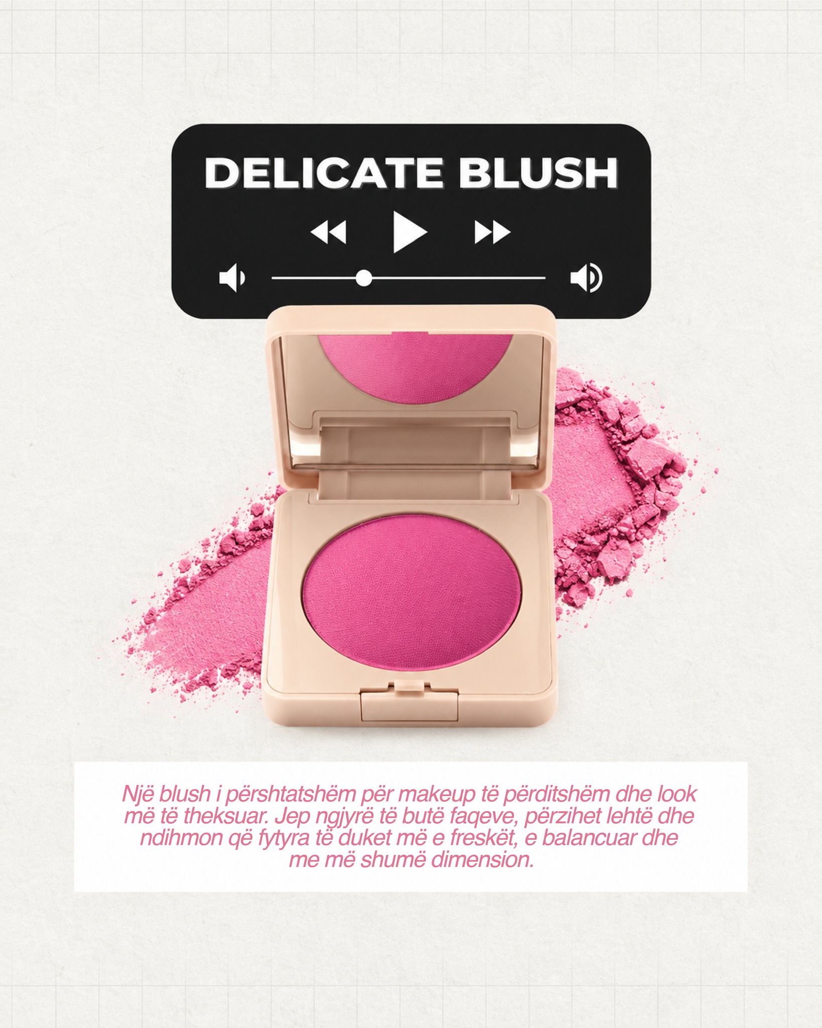 Ruzh faqesh Claraline Delicate Blush në 4 nuanca – FemisCosmetics (2)