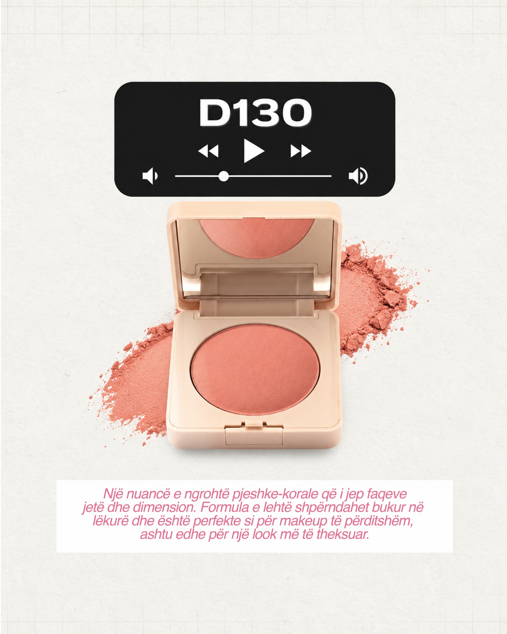 Ruzh faqesh Claraline Delicate Blush në 4 nuanca – FemisCosmetics (3)