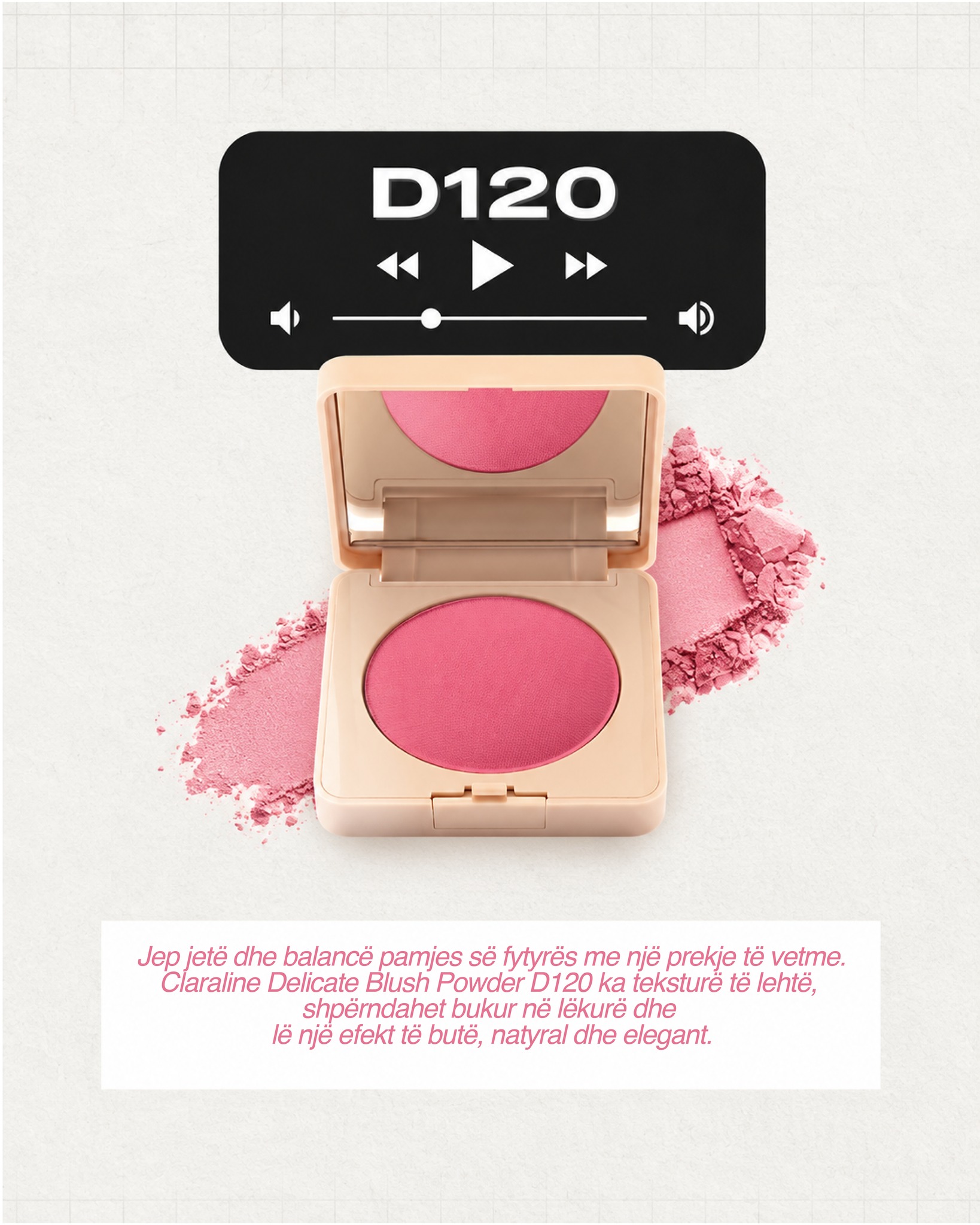 Ruzh faqesh Claraline Delicate Blush në 4 nuanca – FemisCosmetics (4)