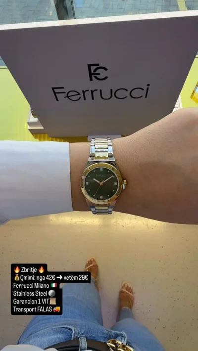 Orë Ferrucci Milano dyngjyrëshe me fushë të zezë