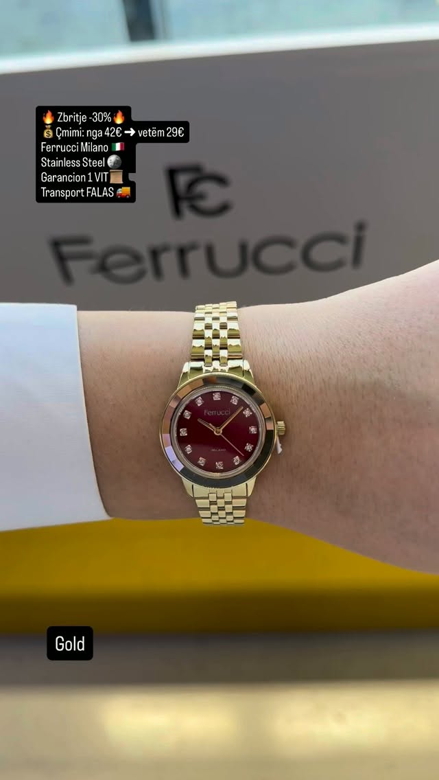 Orë Ferrucci Milano e artë me fushë bordo – Ferrucci Kosovo & Albania Official