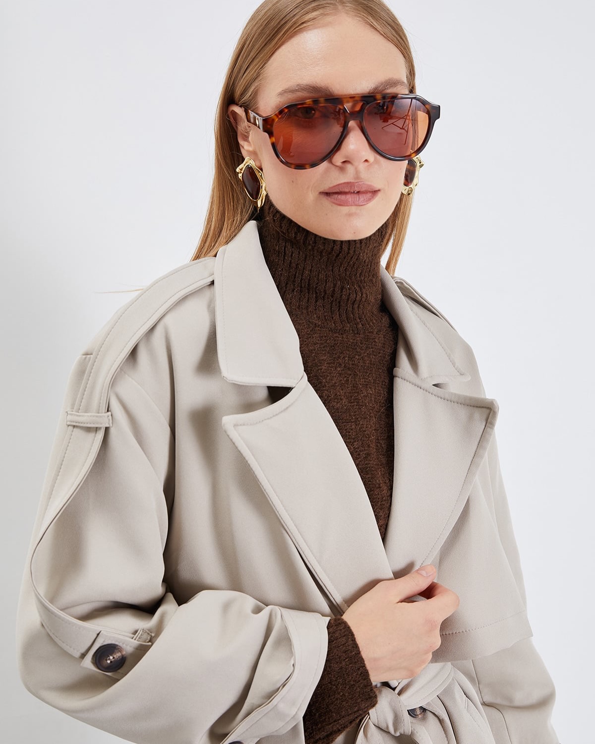 Pallto trench e gjatë bezhë për femra – Fulla Moda Kosova (2)