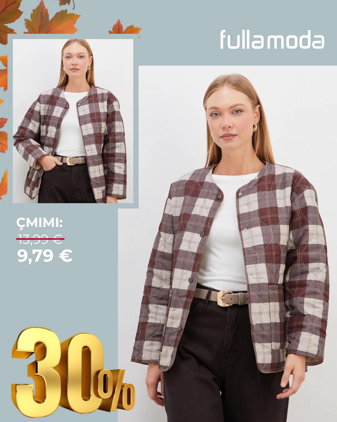 Xhaketë femrash bordo me kuadrate – Fulla Moda Kosova (2)