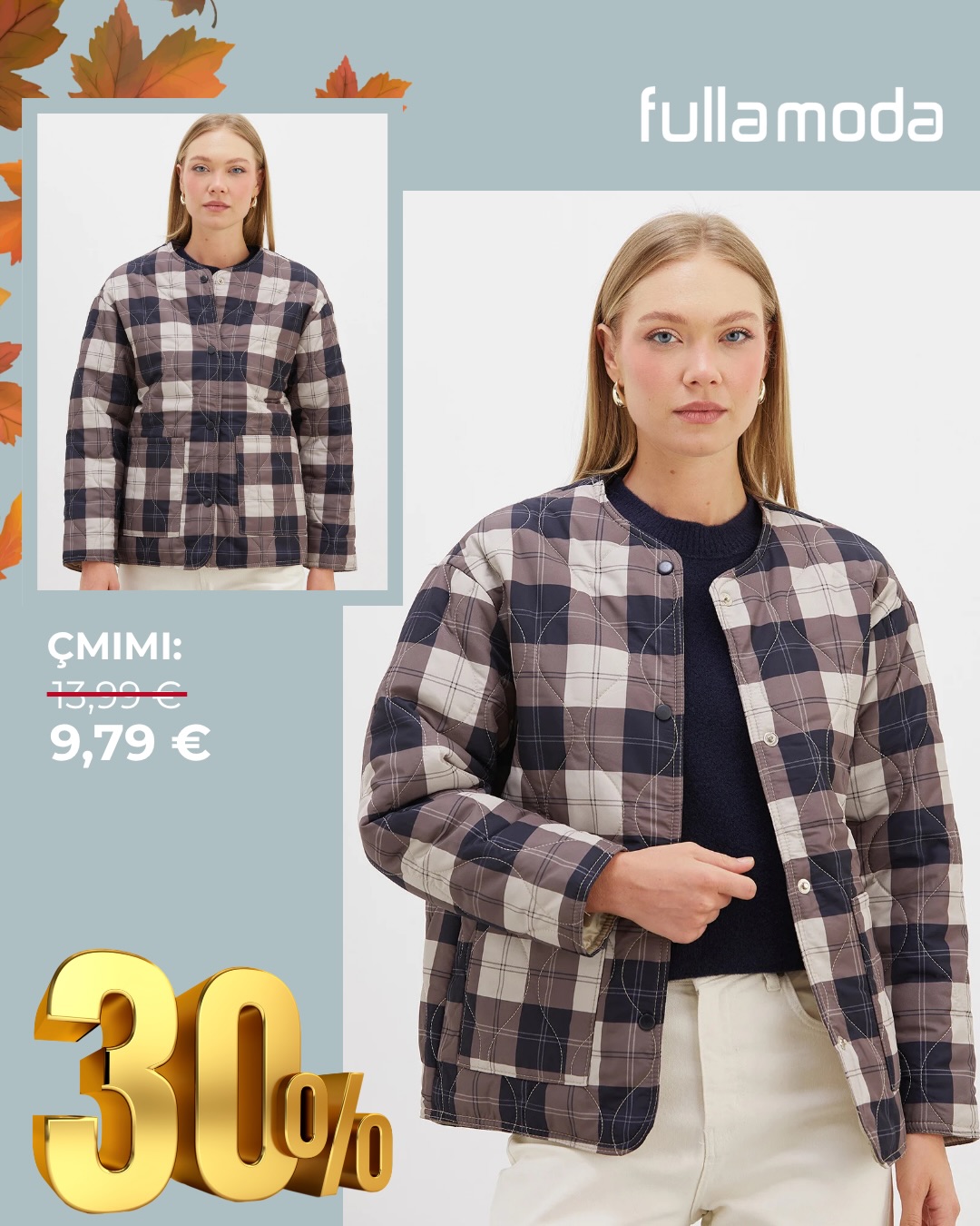 Xhaketë femrash bordo me kuadrate – Fulla Moda Kosova (3)