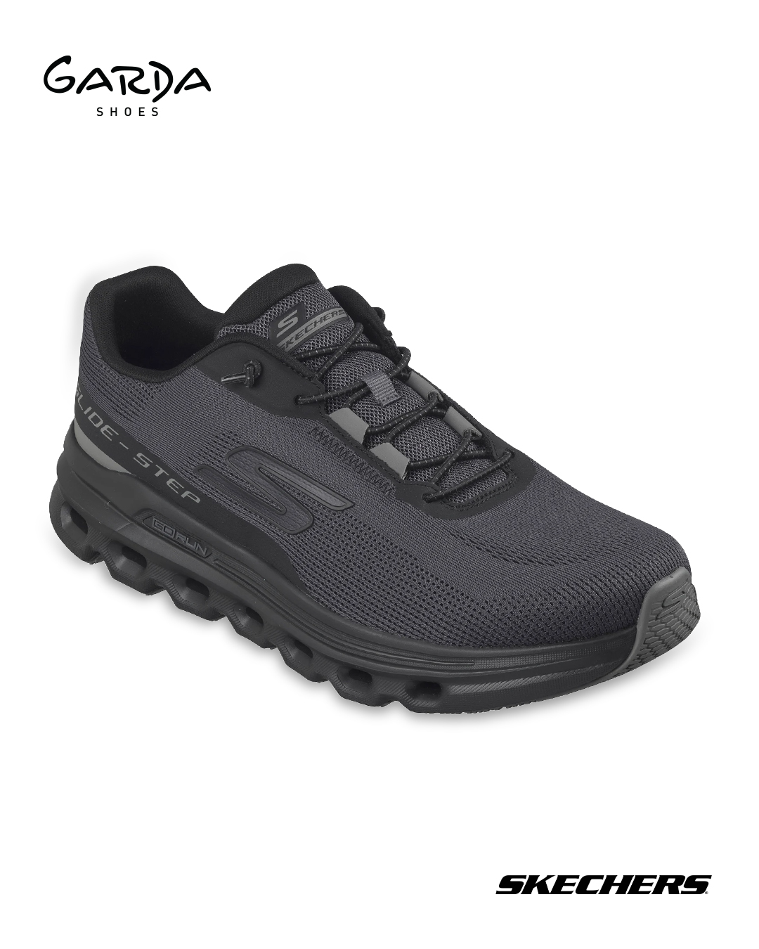 Atlete Skechers gri të errëta për meshkuj – GARDA shoes