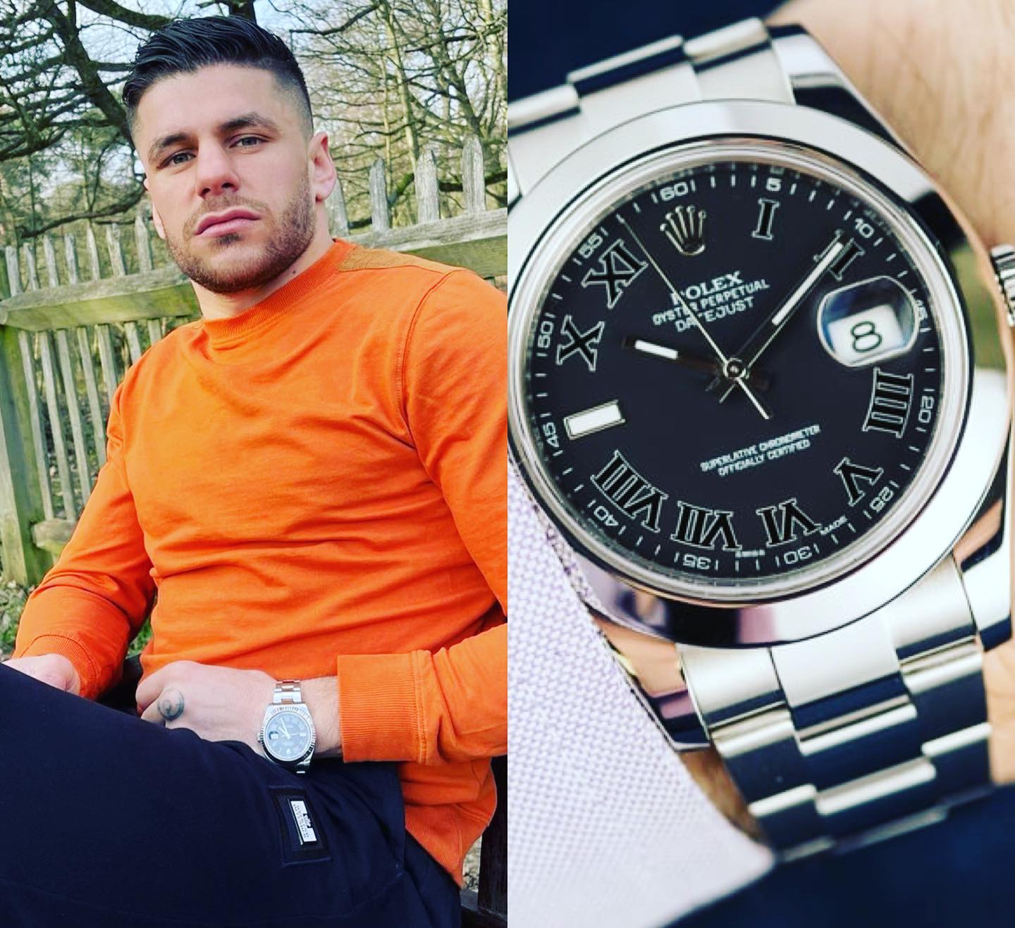 Orë Rolex Datejust 41mm çeliku me fytyrë të zezë – Geneva.watches.prishtina