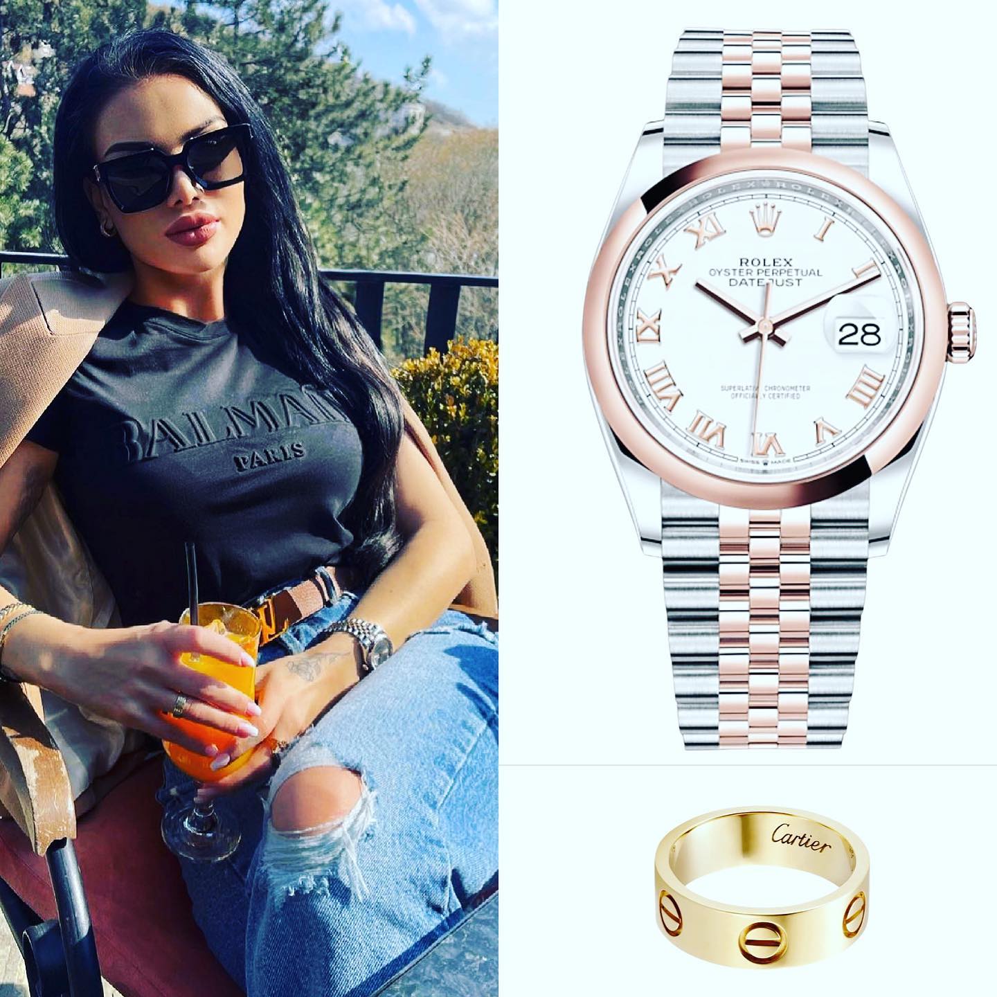 Orë Rolex Datejust 36mm ari rozë dhe çelik – Geneva.watches.prishtina