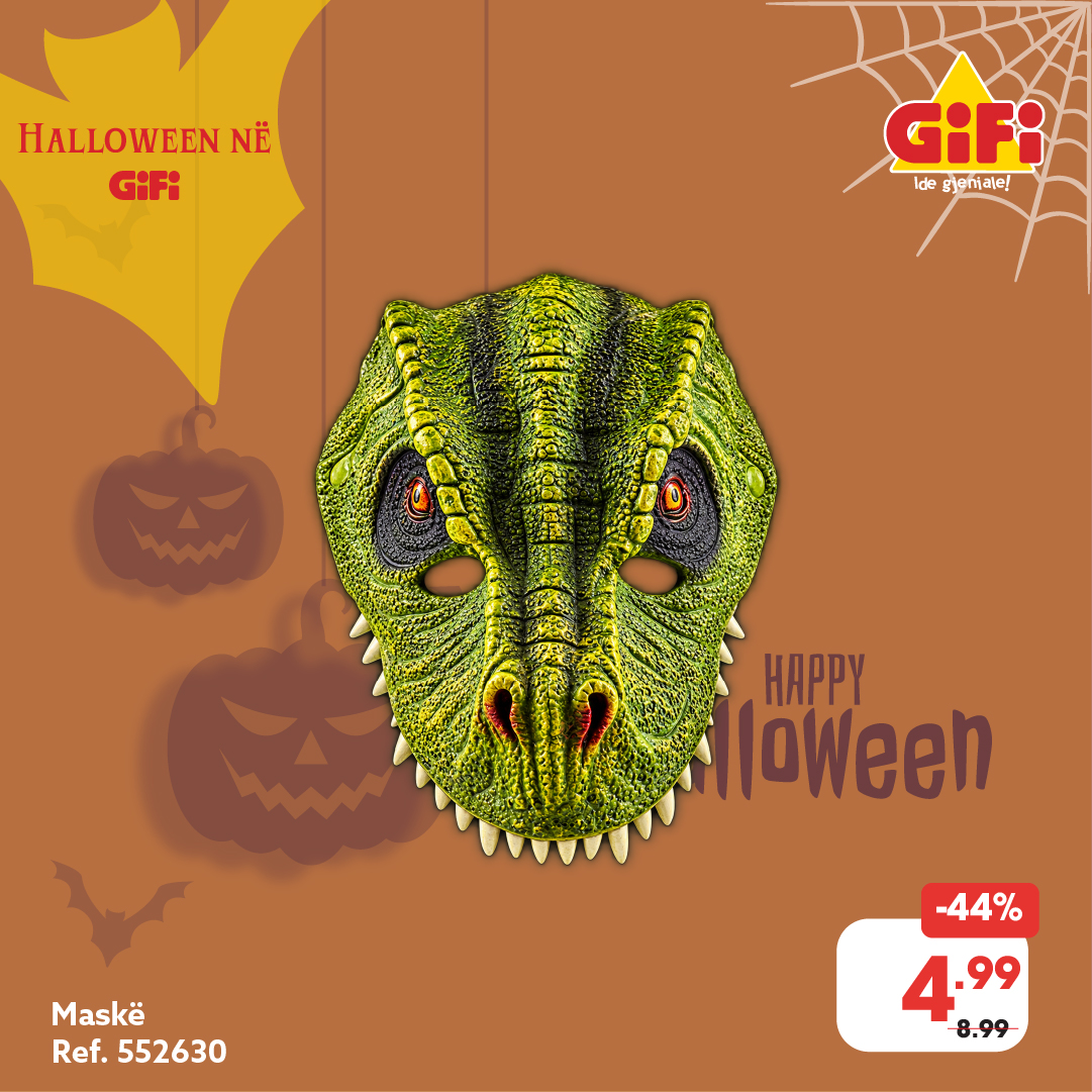 Maskë dinosauri për Halloween – gifi.kosova