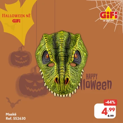 Maskë dinosauri për Halloween